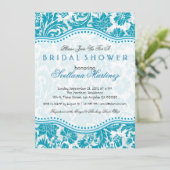 Vrijgezellenfeest van het witte en blauwgroene Flo Kaart (Staand voorkant)