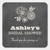 Vrijgezellenfeest van het Zwarte-Chalkboardwedden Vierkante Sticker (Voorkant)