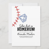 Vrijgezellenfeest van honkbal Homerun Glitter Kaart (Voorkant)