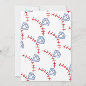 Vrijgezellenfeest van honkbal Homerun Glitter Kaart (Achterkant)