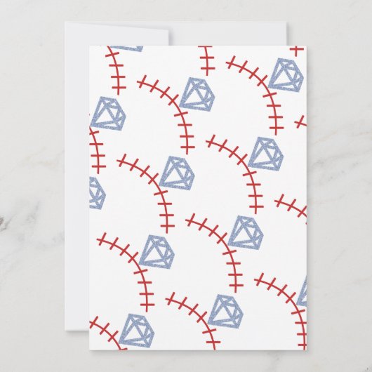 Vrijgezellenfeest van honkbal Homerun Glitter Kaart (Achterkant)