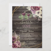 Vrijgezellenfeest van hout kaart (Voorkant)