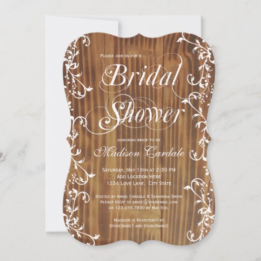 Vrijgezellenfeest van hout van het land kaart (Voorkant)