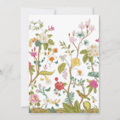 Vrijgezellenfeest van kleurrijk Floral Kaart (Achterkant)