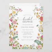 Vrijgezellenfeest van kleurrijk Floral Kaart (Voorkant / Achterkant)