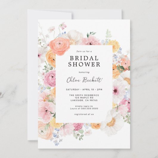 Vrijgezellenfeest van kleurrijke pasta's kaart (Voorkant)