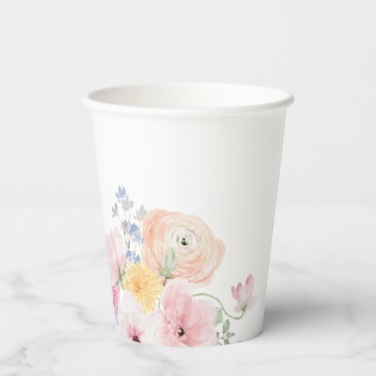 Vrijgezellenfeest van kleurrijke pasta's papieren bekers (Achterkant)