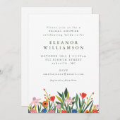 Vrijgezellenfeest van kleurrijke zomertuin kaart (Voorkant / Achterkant)