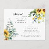 Vrijgezellenfeest van kleurrijke zonnebloemen aankondigingskaart (Voorkant)