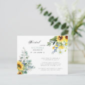 Vrijgezellenfeest van kleurrijke zonnebloemen aankondigingskaart (Staand voorkant)