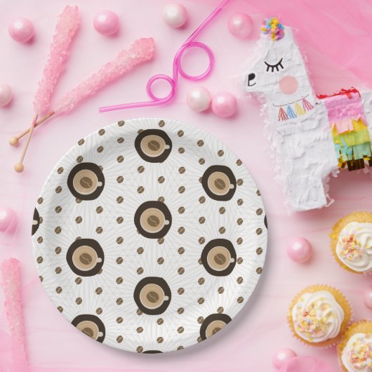 Vrijgezellenfeest van koffiebalbonen papieren bordje (Feest)