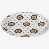 Vrijgezellenfeest van koffiebalbonen papieren bordje (Gekanteld)