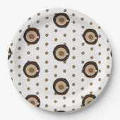 Vrijgezellenfeest van koffiebalbonen papieren bordje (Voorkant)