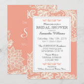 Vrijgezellenfeest van koraal en witkant kaart (Voorkant / Achterkant)