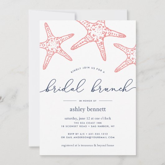 Vrijgezellenfeest van koraal en zeeschildpadden Br Kaart (Voorkant)