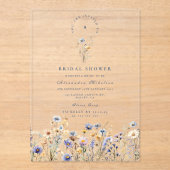 Vrijgezellenfeest van korenbloemweide acryl uitnodigingen (Voorkant)