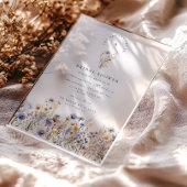 Vrijgezellenfeest van korenbloemweide acryl uitnodigingen