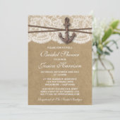 Vrijgezellenfeest van kraft, kant en nicht anker kaart (Staand voorkant)