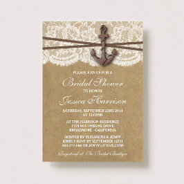 Vrijgezellenfeest van kraft, kant en nicht anker kaart