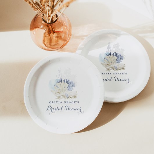 Vrijgezellenfeest van kuststrand papieren bordje