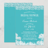  Vrijgezellenfeest van Lace Baby in de Breath Turq Kaart (Voorkant / Achterkant)