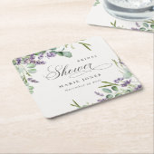 Vrijgezellenfeest van lavendel Eucalyptus Leafy Fo Kartonnen Onderzetters (Schuin)