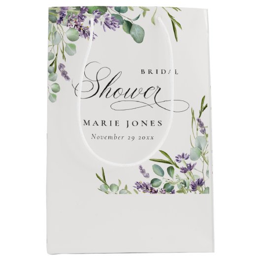 Vrijgezellenfeest van lavendel Eucalyptus Leafy Fo Medium Cadeauzakje