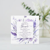 Vrijgezellenfeest van lavendel Floral Botanisch El Kaart (Staand voorkant)