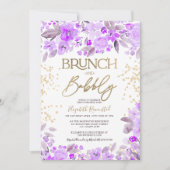 Vrijgezellenfeest van lavendel goudglitter kaart (Voorkant)