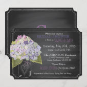 Vrijgezellenfeest van lavender Hydrangea Jar Chalk Kaart (Voorkant / Achterkant)