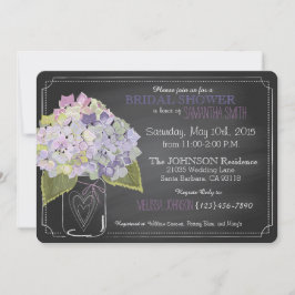 Vrijgezellenfeest van lavender Hydrangea Jar Chalk Kaart