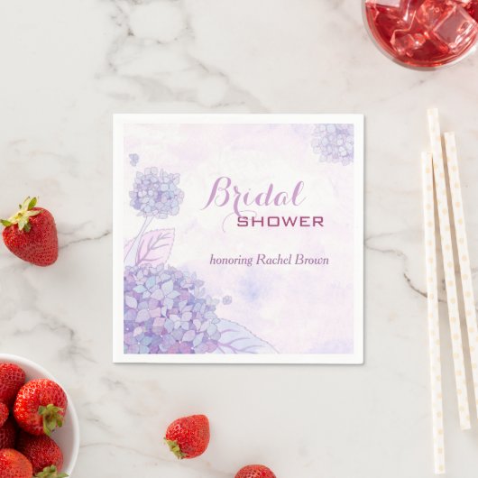 Vrijgezellenfeest van Lavender Hydrangeas Servetten (Insitu)