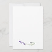 Vrijgezellenfeest van lavender Wildflower Kaart (Achterkant)