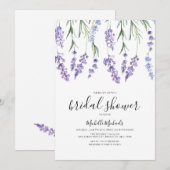 Vrijgezellenfeest van lavender Wildflower Kaart (Voorkant / Achterkant)