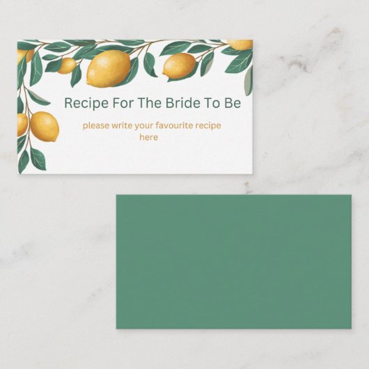 Vrijgezellenfeest van Lemon in het voorste deel Informatiekaartje (Voorkant / Achterkant)