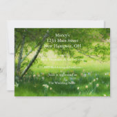 Vrijgezellenfeest van lente-dedils kaart (Achterkant)