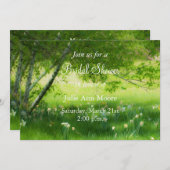 Vrijgezellenfeest van lente-dedils kaart (Voorkant / Achterkant)