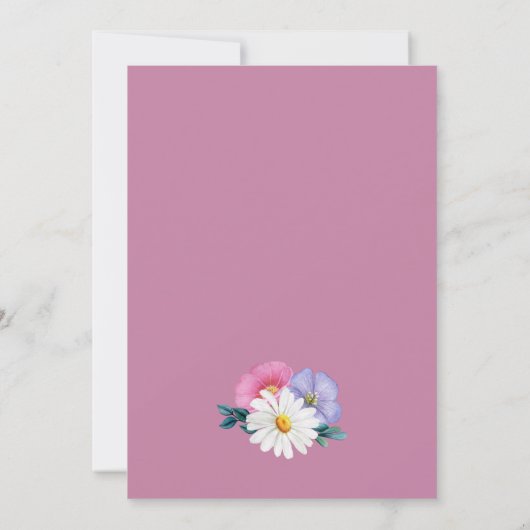 Vrijgezellenfeest van lente-Floral Kaart (Achterkant)