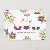 Vrijgezellenfeest van Lingerie Bedankkaart (Voorkant / Achterkant)