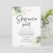 vrijgezellenfeest van Mail Invitation Greenery Gol Kaart (Staand voorkant)