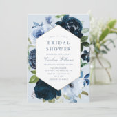 vrijgezellenfeest van marineschok en dusty blue fl kaart (Staand voorkant)