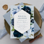 vrijgezellenfeest van marineschok en dusty blue fl kaart<br><div class="desc">waterverf bogundy en stoffige blauwe bloemen en een elegant lijst. Het ontwerp is voorzien van een lijst en handbeschilderde waterverf bloemen. De tekst en de kleuren kunnen worden gepersonaliseerd.</div>