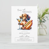 Vrijgezellenfeest van Martinis en Weenies Dachshun Kaart (Staand voorkant)