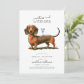 Vrijgezellenfeest van Martinis en Weenies Dachshun Kaart (Staand voorkant)
