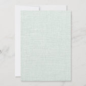 Vrijgezellenfeest van Mint-Geel Floral Burlap Kaart (Achterkant)