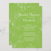 Vrijgezellenfeest van moderne groene bladeren kaart (Voorkant / Achterkant)