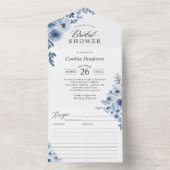 Vrijgezellenfeest van mosterdblauw, ontdaan van he all in one uitnodiging (Binnen)