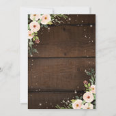 Vrijgezellenfeest van mousserende roestvrij hout kaart (Achterkant)