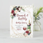 Vrijgezellenfeest van Navy Blue en Marsala Kaart (Staand voorkant)