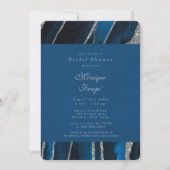 Vrijgezellenfeest van Navy Blue en Silver Glitter  Kaart (Voorkant)